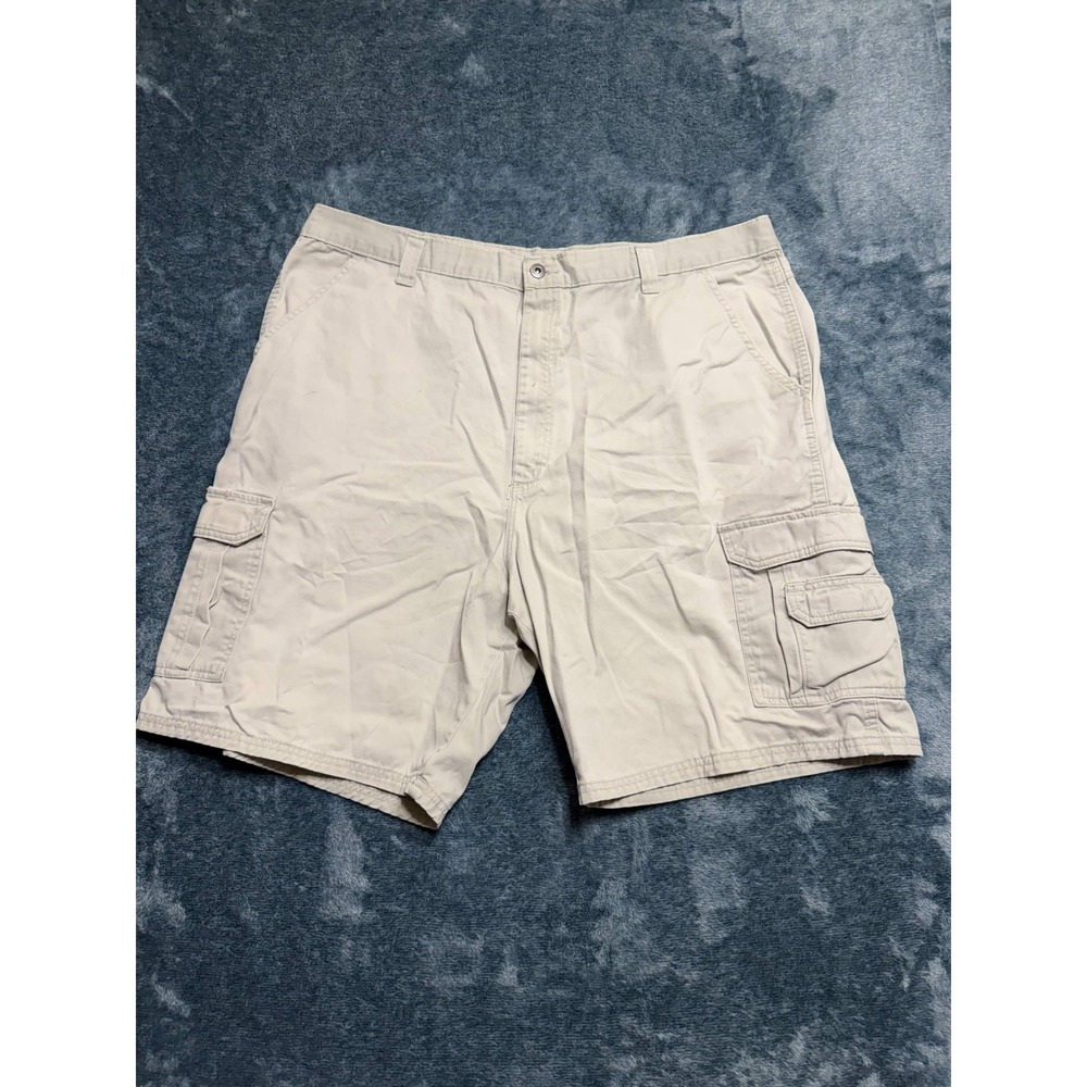 Wrangler Originals Men 42 Tan Cotton Twill Cargo Shorts 60ORBDP Utility Pockets